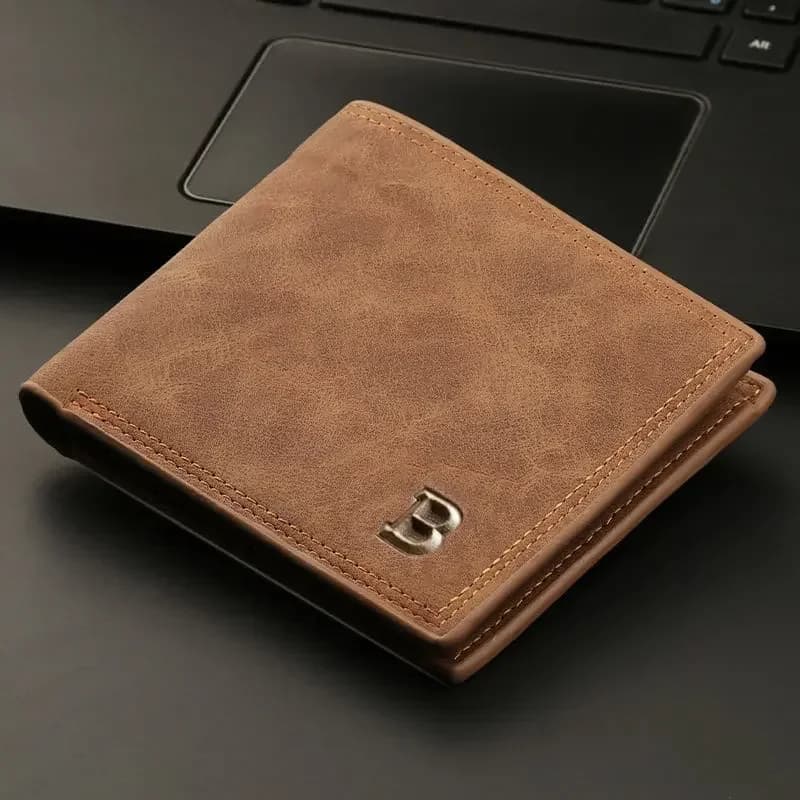 Wallet for Men with Zipper Coin Pocket Holder Soft PU Leather Wallet High Quality Minimalist Short Card Holder Business Wallets