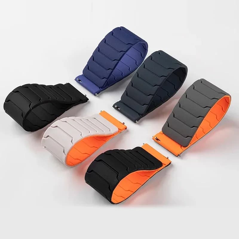 20mm 22mm 18mm Silicone Magnetic Loop strap for Samsung Galaxy watch 7/6/5 active 2 amazfit bracelet HUAWEI watch GT 2e 3 band