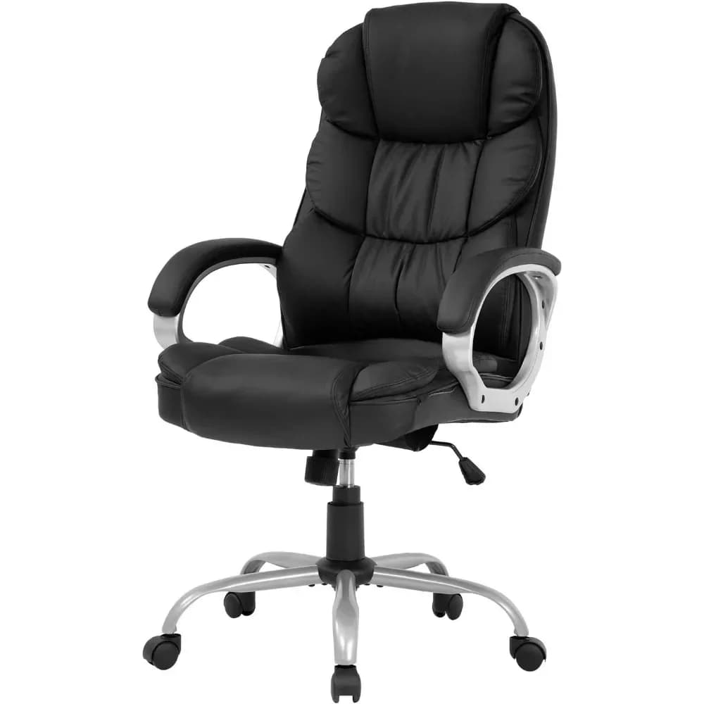 Office Chair ,High back ergonomic office chair, PU leather swivel work chair with armrests and lumbar support, Office Chair .