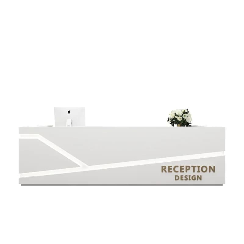 Simple modern cashier, art creative beauty salon, hotel clothing store, high-end reception desk