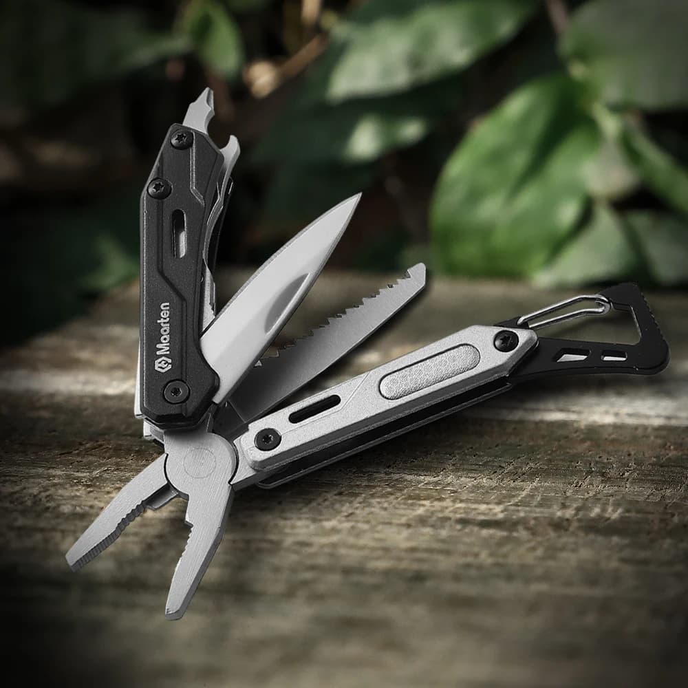 Maarten Multitool, 9-in-1 Stainless Steel Multi Tool Pocket Knife with Screwdriver, Multitool Pliers, Survival Equipment