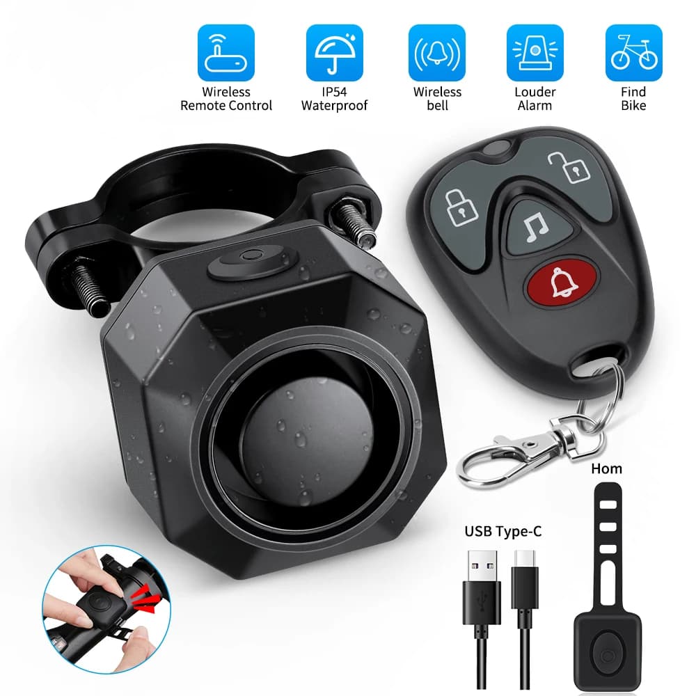 New Bicycle Alarm Wireless Waterproof Motorcycles Scooter Bike Anti theft Alarm Security Protection Vibration Burglar Alarm