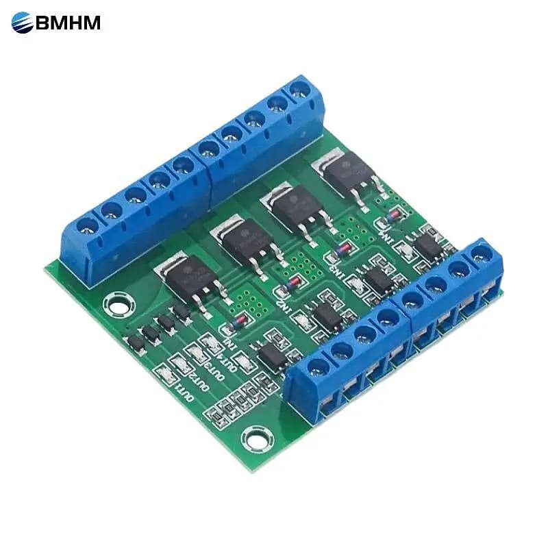 MOS FET 4 Channel Pulse Trigger Switch Controller Board PWM Optocoupler Opto-isolator Driver Board for Motor LED Light