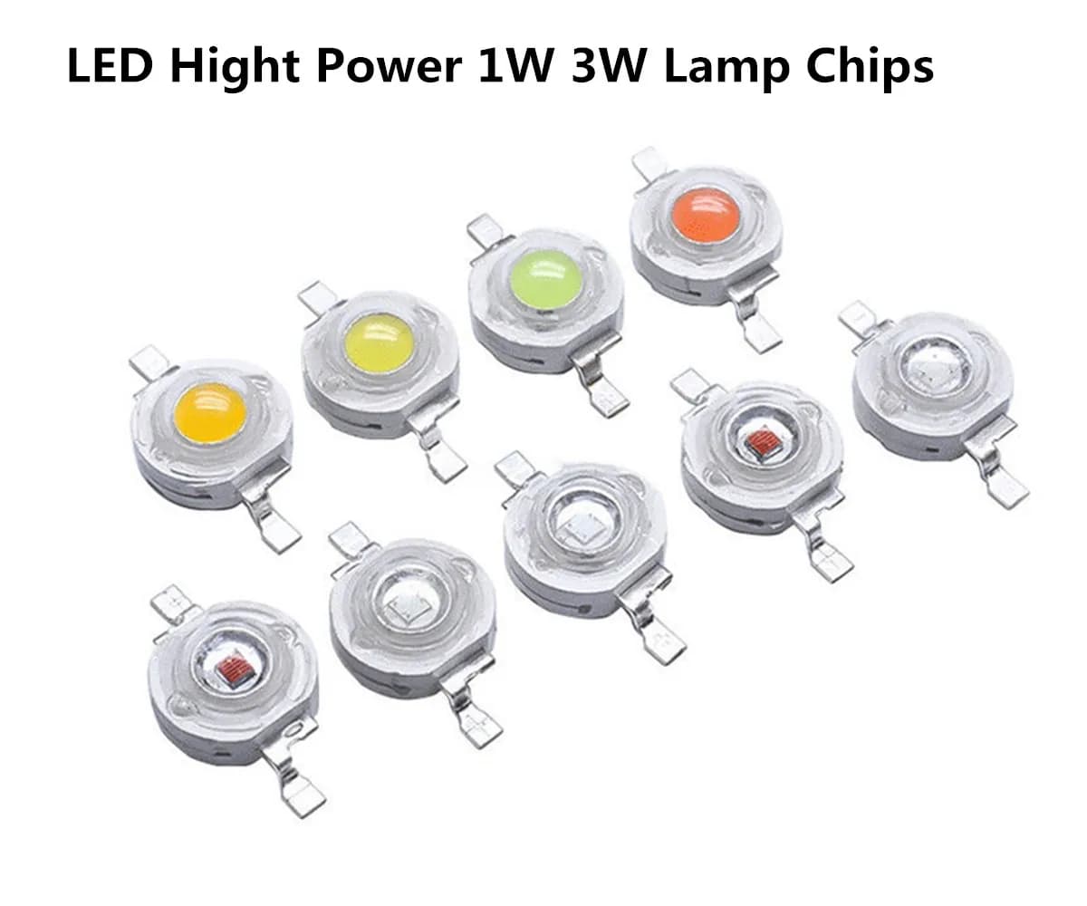 50PCS LED 1W 3W Bulbs High Power Lamp Beads Light Pure Chips 35mli 45mli 3V Pink White Red Blue Green Yellow for Blubs Downlight