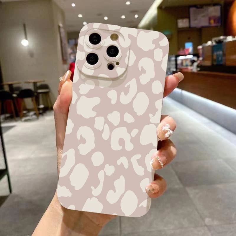 Simple Leopard Solid Color Case For Samsung Galaxy S25 S24 S23 Ultra S22 Plus S21 FE A56 A36 A35 A55 A34 A54 A33 A53 A52S Cover