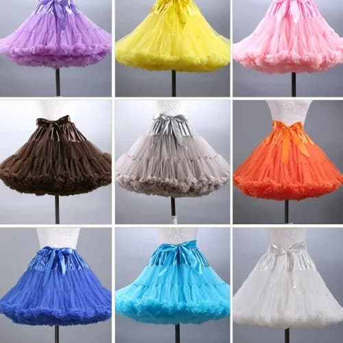 Women MIni Petticoat TullePuffy Short Bridal Petticoat UnderskirtRockabilly Tutu