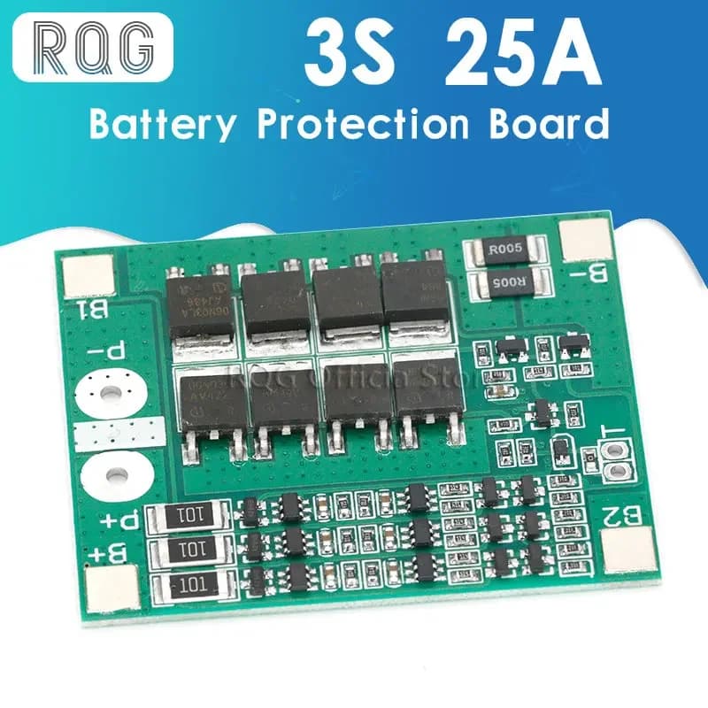 3S 25A Li-ion 18650 BMS PCM Battery Protection Board BMS PCM With Balance For li-ion Lipo Battery Cell Pack Module