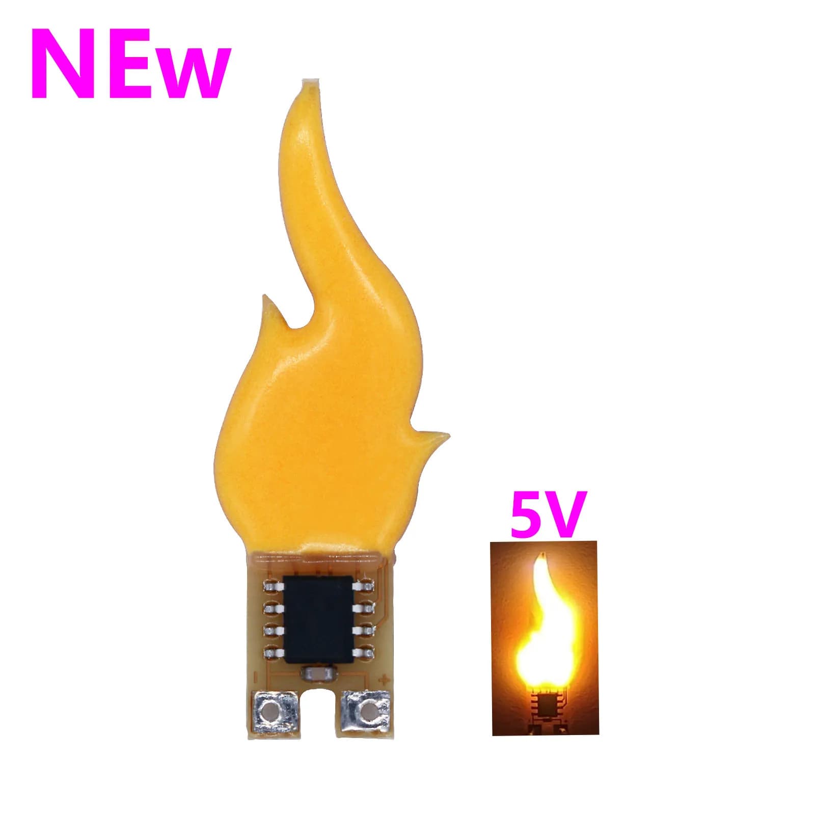 NEW DC5V Led Cob Flash Candles Edison Flexible Filament 2200K Diode Light Decoration Light Bulb Accessories Retro Candle Light