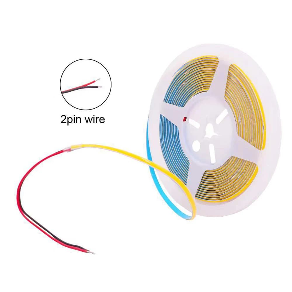 5mm COB Led Strip Lights 12V 24V Soft Flexible LED tape FCOB 480leds/m Ra90 Warm Cold White for Decor Lighting 5m/roll