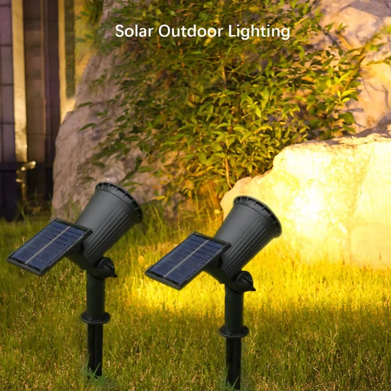 9 LED Solar Spotlights Outdoor Waterproof Spot Light Brightness Adjustable for Garden Backyard Driveway Patio Decor Dropshipping