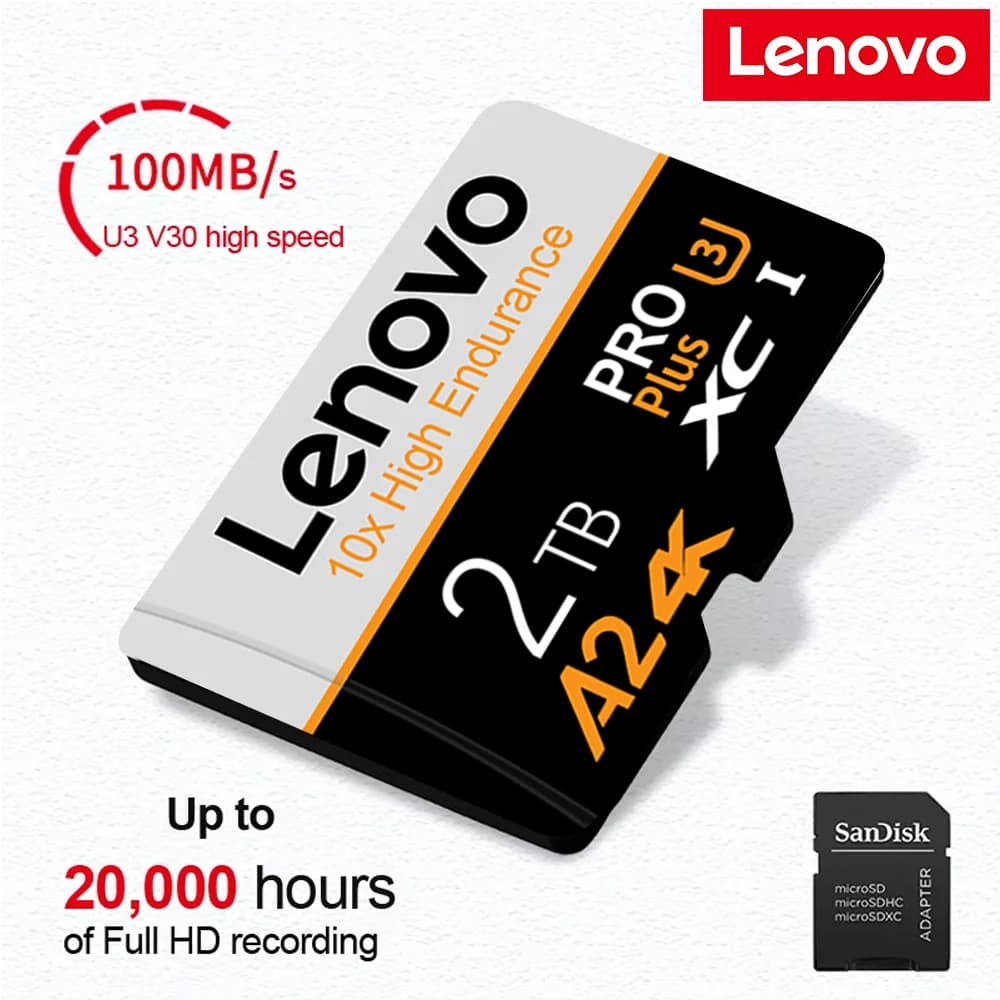 Lenovo Memory Card 2TB 1TB Class10 V60 A2 TF Card 512GB Mini SD Card 128GB High Speed Micro TF SD Card 256GB For Nintendo Switch