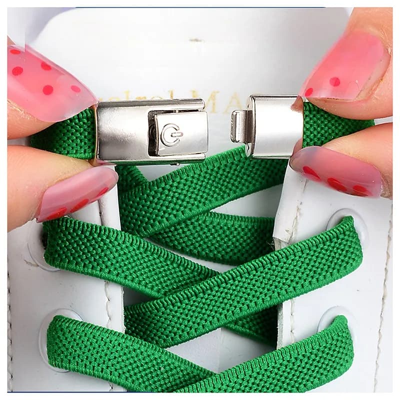 New Press Lock Shoelaces without ties Elastic Laces Sneaker 8MM Widened Flat No Tie Shoe laces Kids Adult Shoelace for Shoes
