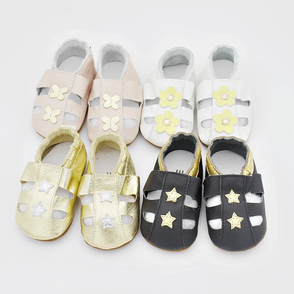 Baby Girls Shoes Sandals Toddler Boys Casual Summer Leather Shoes Newborn Infant Barefoot Shoes Sapato Loafers Kids Items stuff