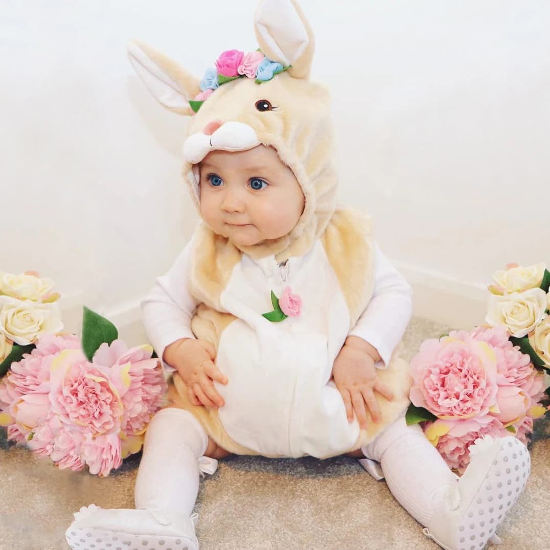 Umorden Cutie Baby Infant Rabbit Bunny Costume for Easter Halloween Hoodie Bodysuit Sleeveless 0-18M