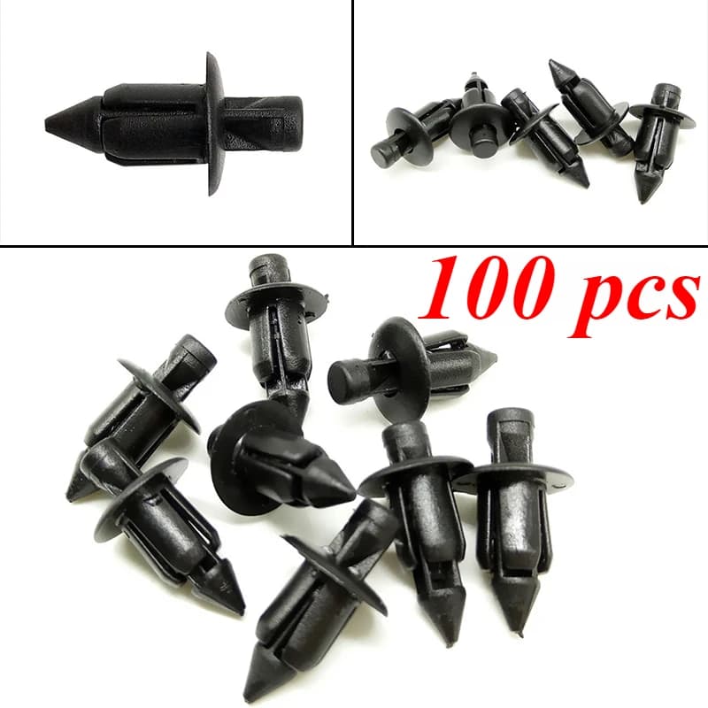 100 Pcs Plastic Bicycle Fairing Rivet Setting Panel Fastener Clips For Honda Fastener Clips For Honda Suzukii Kawasakii