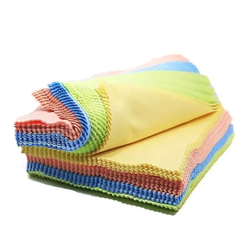 20Pcs Colored Microfiber Square Wipe Cloth For Eyewear Accessories 13cm