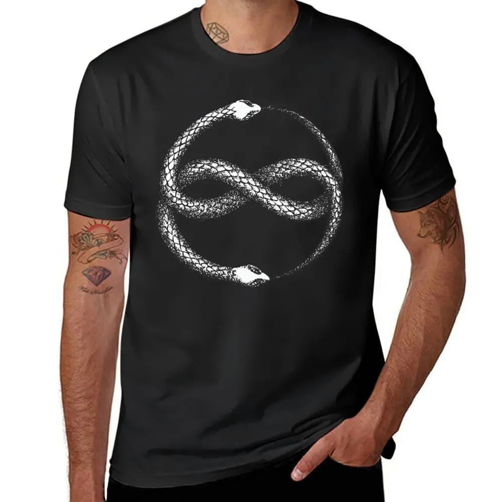 Homunculus Double Ouroboros T-shirt Round Neck Move Humor Graphic T-shirts Creative Fitness USA Size