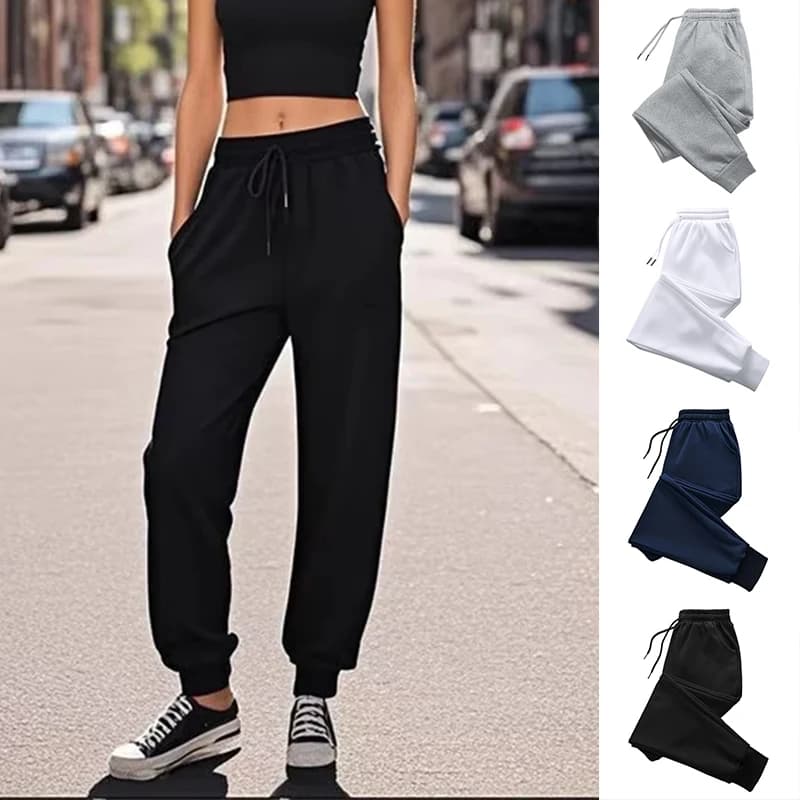 Pure Color Sweatpants for Women All Season Daily Casual Sporty Jogger Pants High Quality Women's Home Outdoor Comfort Trousers