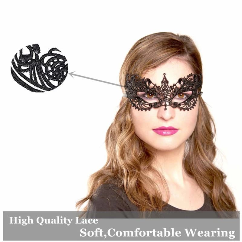 Women Hollow Lace Masquerade Face Mask Eye Masquerade Half Face Sexy Bar Blindfolds Halloween Cosplay Prom Party Props