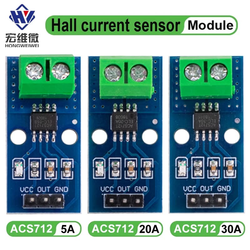 Hall Current Sensor Module ACS712 module 5A 20A 30A Hall Current Sensor Module 5A/20A/30A ACS712 For Arduino