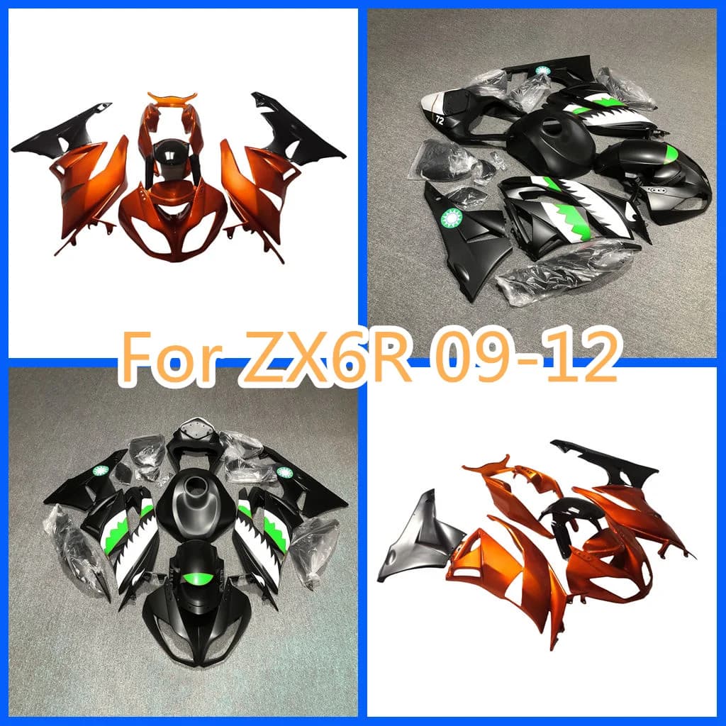 Prime Motorcycle Fairings kit for Kawasaki ZX 6R 2009-2012 ZX6R 09-12 ABS Road Racing Body Repair Aftermarket Parts Free Custom