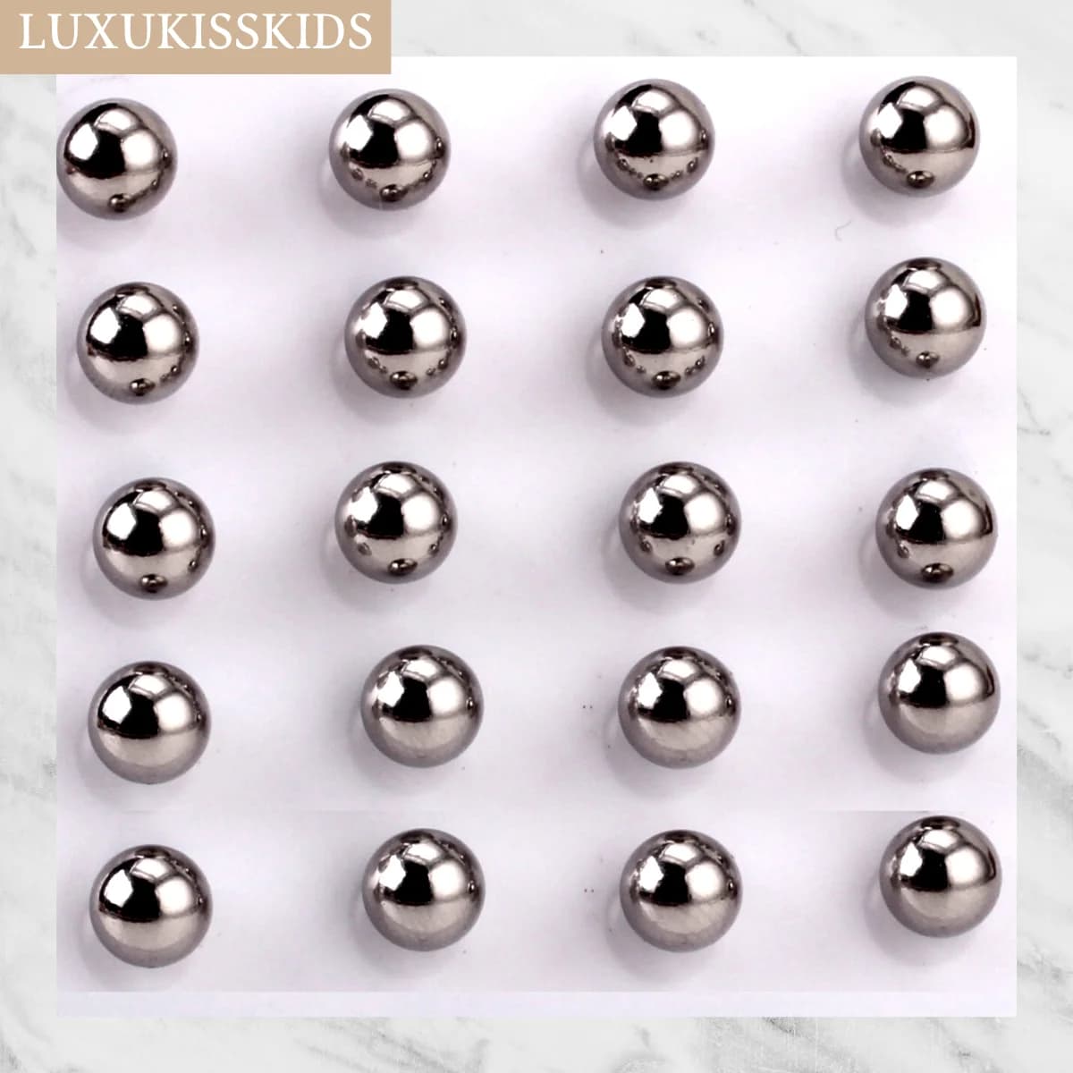 LUXUKISSKIDS Stainless Steel 2mm To 10mm Surgical Ball Studs Earrings Fashion Jewelry Brinco For Women/Men Smooth Mental Beads