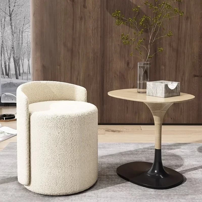 Makeup Stool, Household Dressing Table Stool, Modern Living Room Low Round Stool