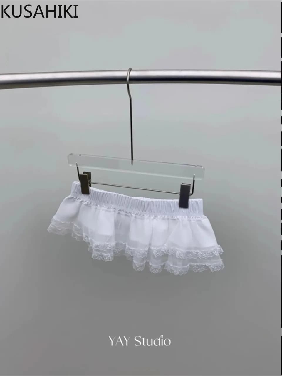 KUSAHIKI Street Spicy Girl Elastic Waist Mini Y2k Skirt Spring Summer 2024 New Bottoms Korean Style Fashion A-line Skirts Mujer