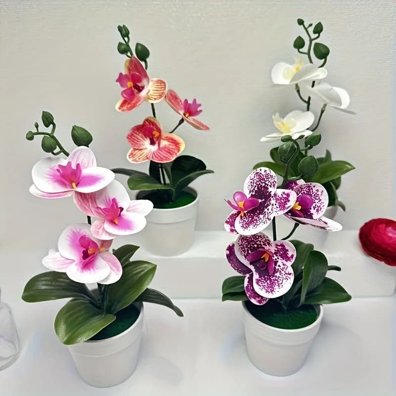 Artificial orchid, home/office decoration - display of living room dining table, entrance flower decoration, not easy to fade