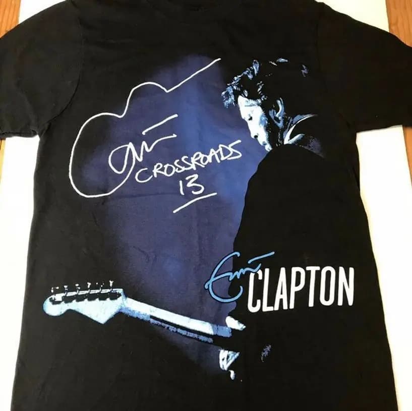 Vintage Eric Clapton Concert Men T Shirt Black Cotton All Sizes S 5Xl
