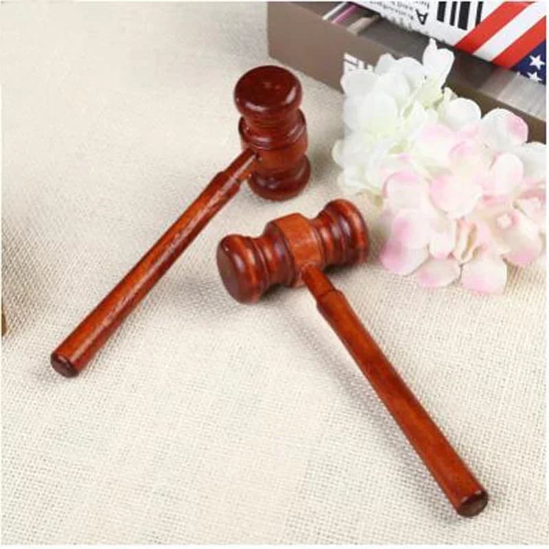 Hammer Christmas Wood Mini Lawyer Small Wooden Gift Multitool Decoration Birthday Judge Toy