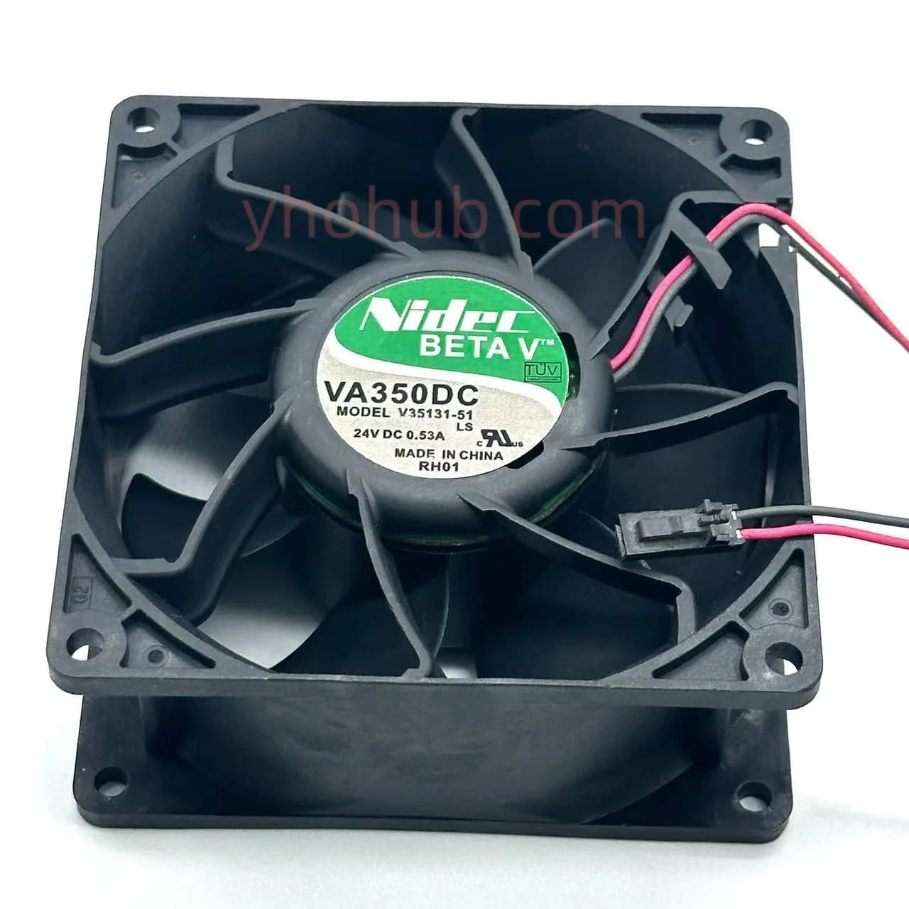 Nidec V35131-51 DC 24V 0.53A 92x92x38mm 2-Wire Server Cooling Fan