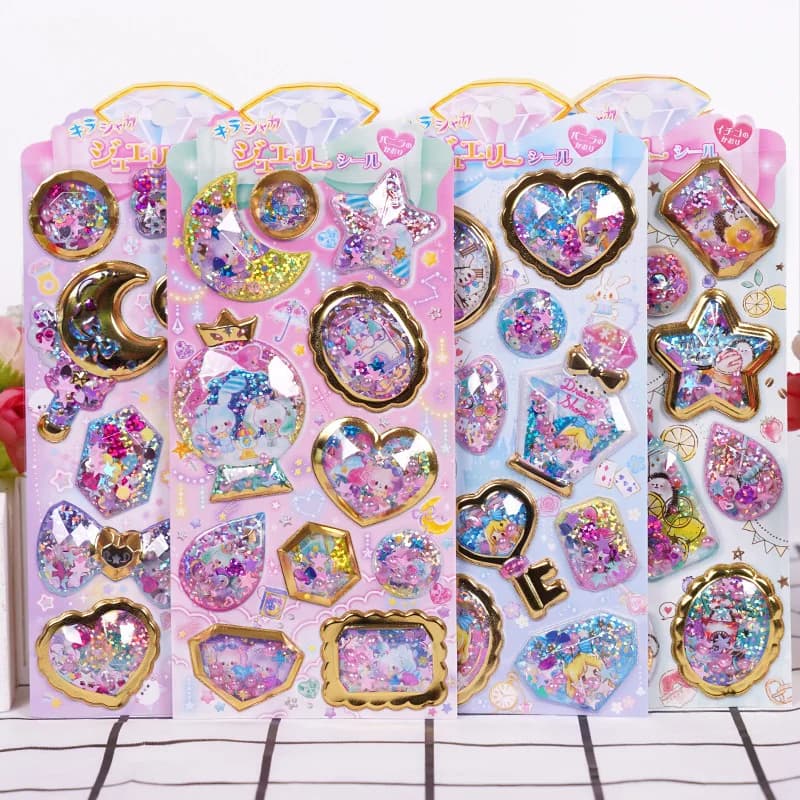 1 pc Random Kawaii Fragrant Sparkling 3D Stickers Scrapbooking Diy Journal Stationery Sticker Cute Deco Art Supplies