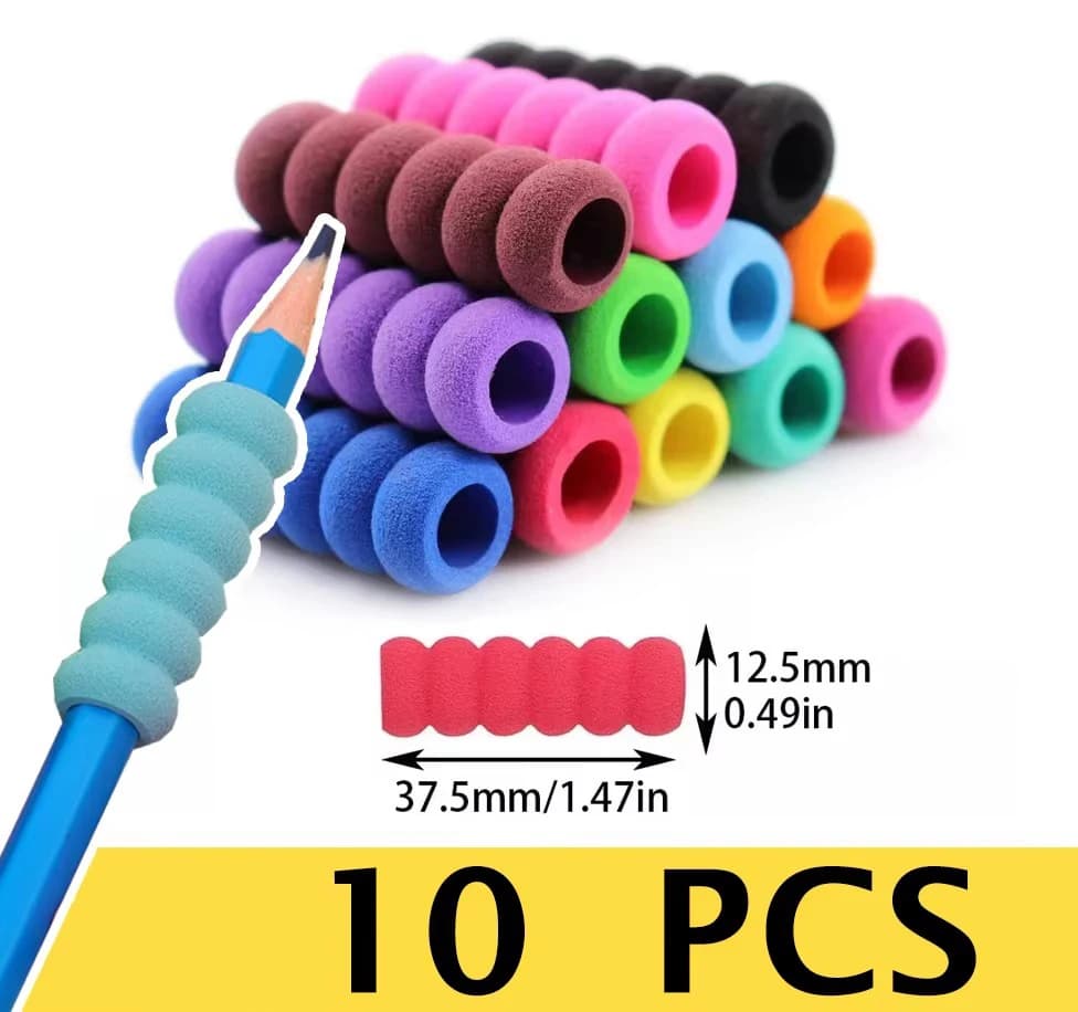 10Pcs Soft Foam Children Pencil Holder Hold Pen Correction Pen Grips Diamond Painting Grippers Pencil Cushion Colors random