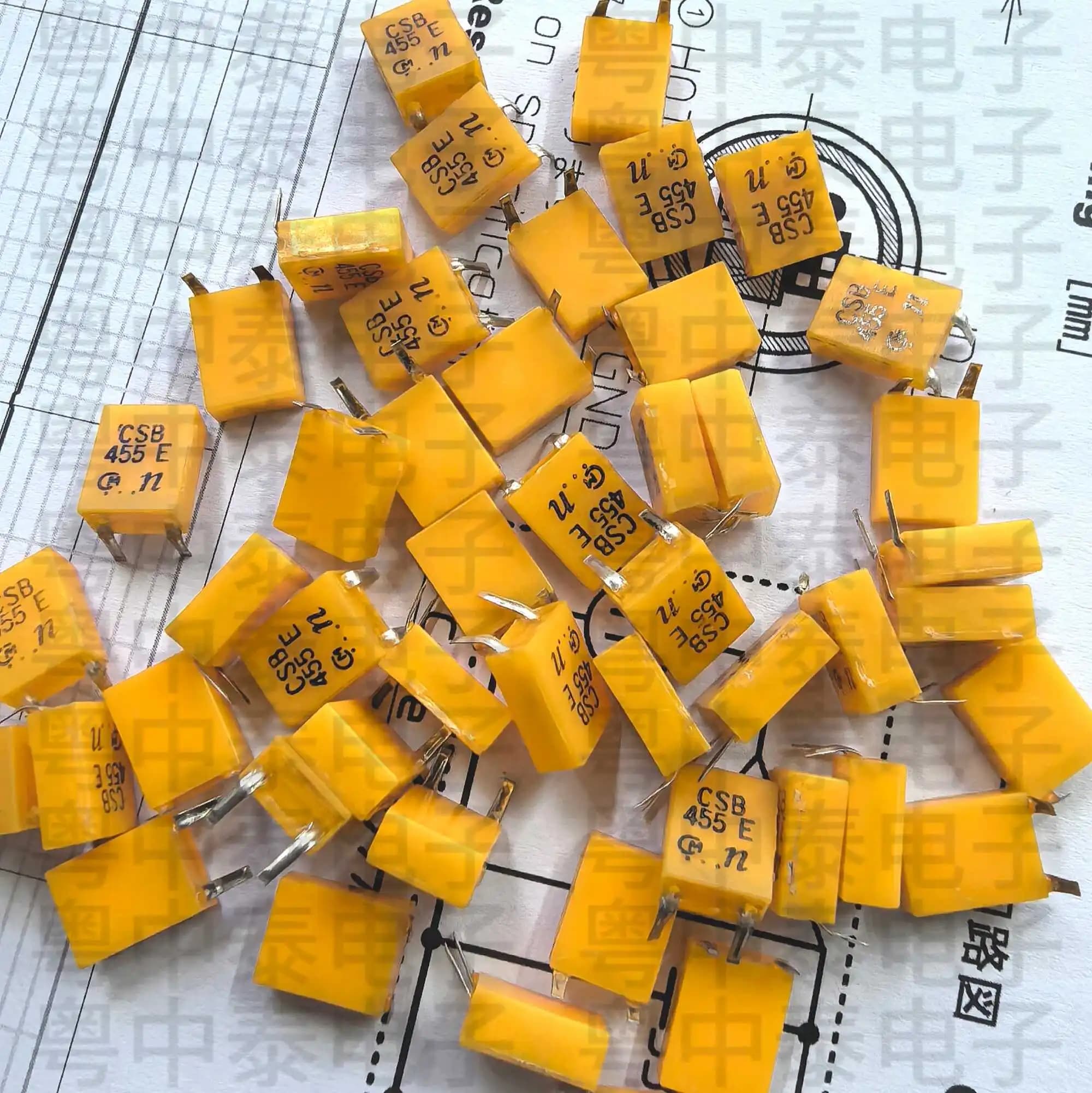 100pcs/Japanese ceramic resonator crystal oscillator CSB455EB high stability 455KHz curved 2 legs