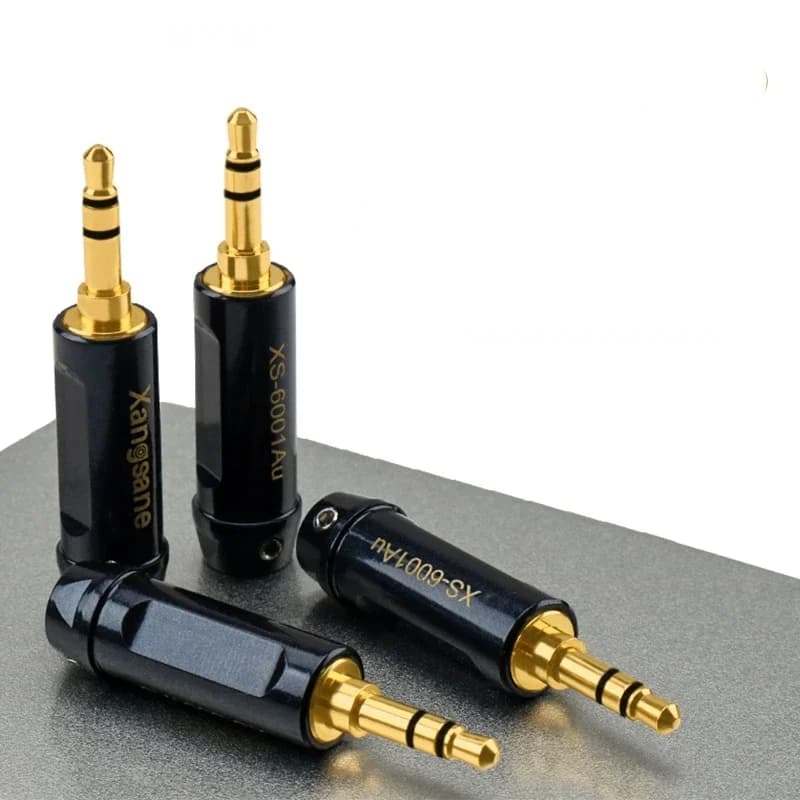 Hi-end Gold Plated Copper 3.5mm Jack Stereo Connector Plug for Aux Cable Headphone Car Audio