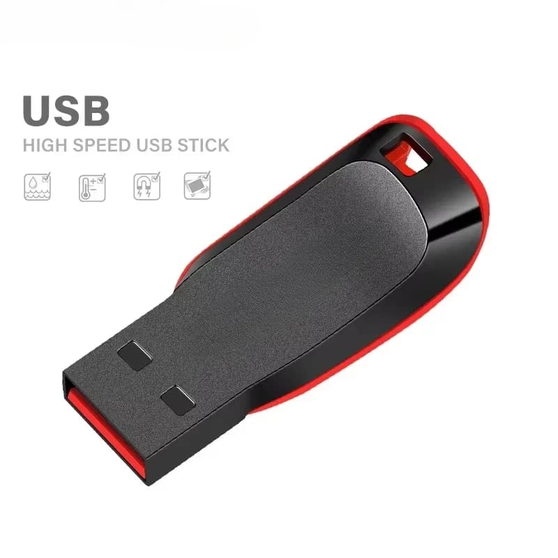 High Speed Genuine USB Flash Drive 128GB Black Pen Drive with Bonus Keychain 64GB Memory Stick 32GB Business Gift 16GB