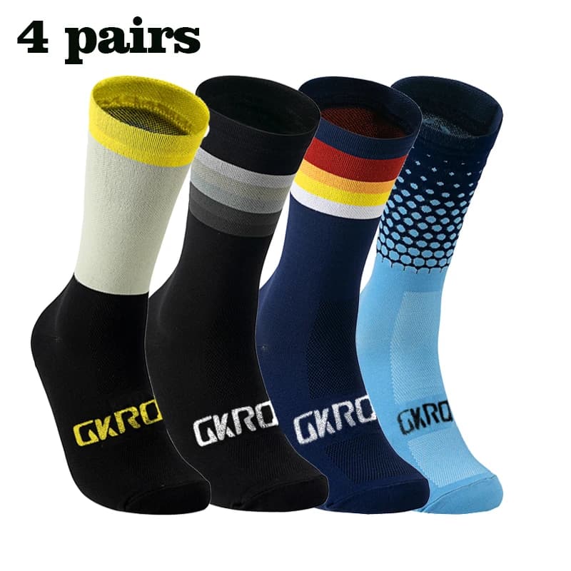 4 Pais High Quality Profession Team Men Women Cycling Socks Bike Socks Breathable Bicycle Socks Outdoor Sportswear Racing Socks