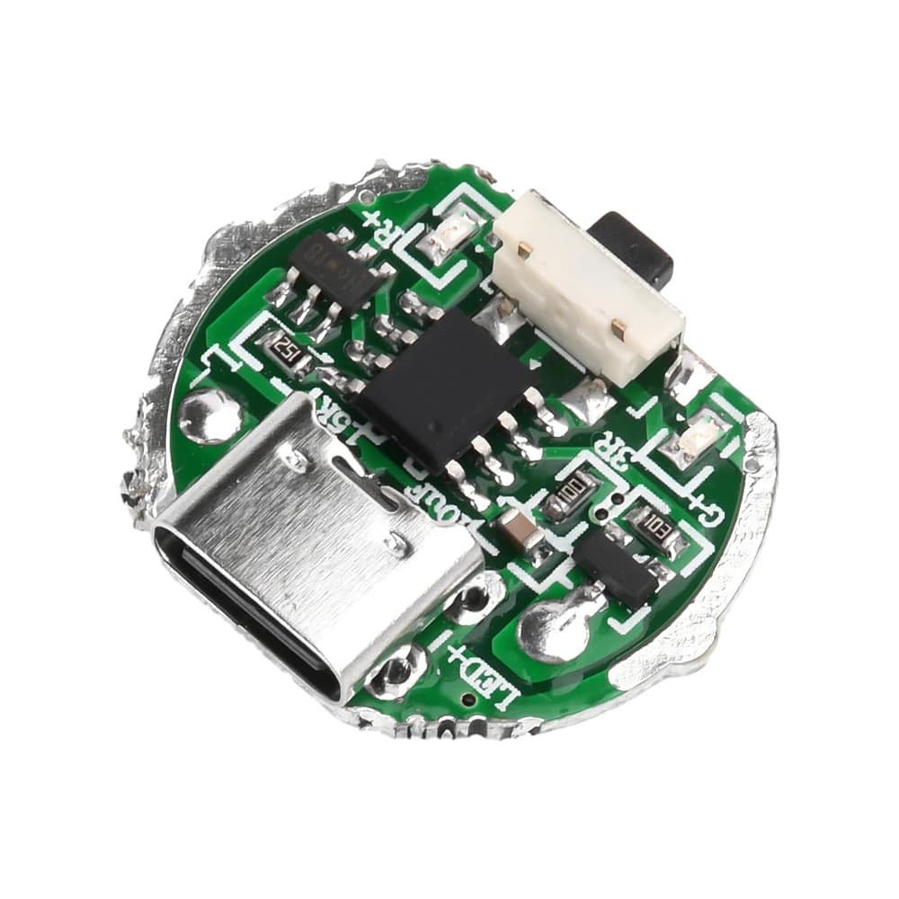Two-speed Driver Board Flashlight Driver Accessories Circuit Board Switch Charging Integrated Board for 10 Watt Beads For 18650