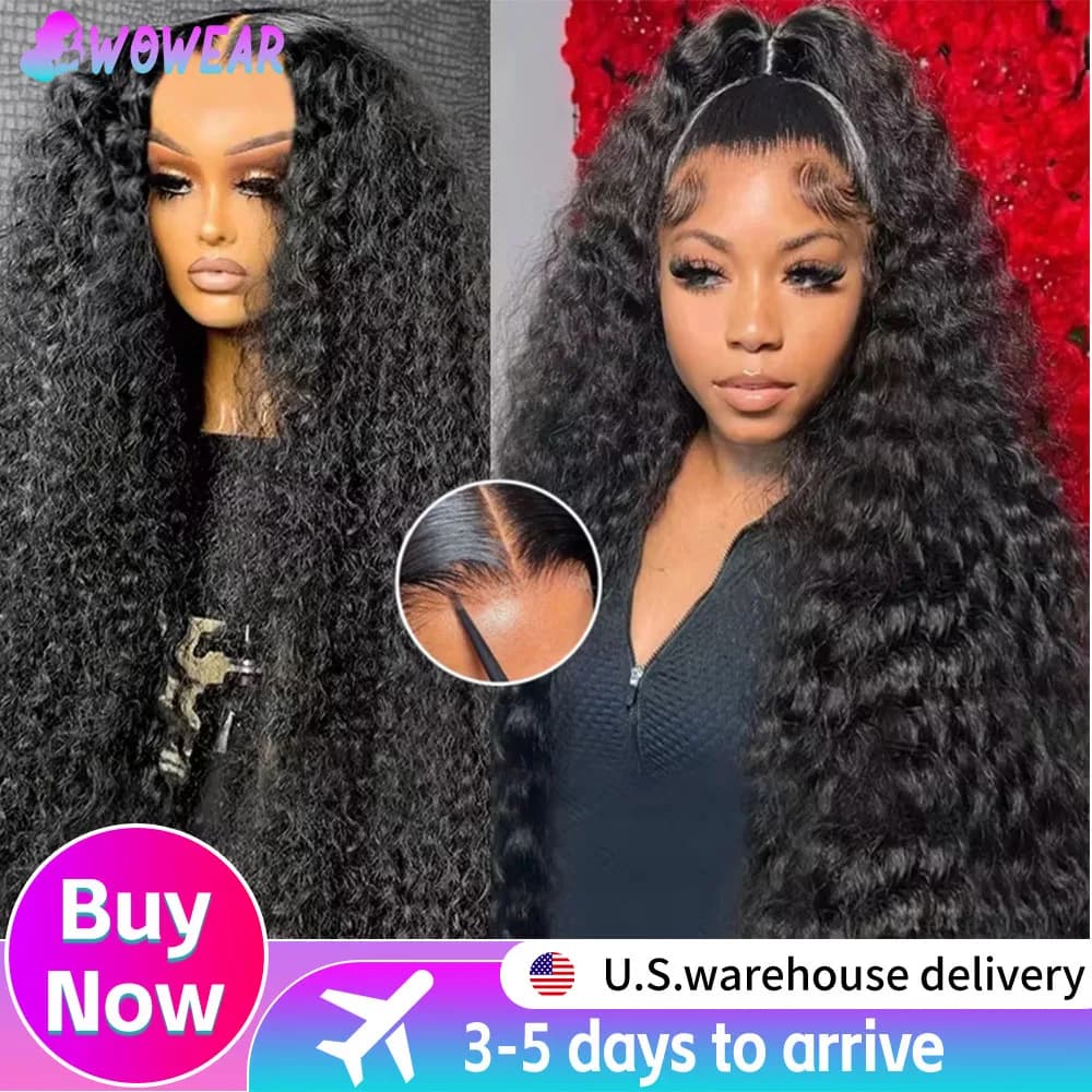 40 Inch Water Wave Curly Lace Front Wigs 13x4 13x6 HD Deep Wave Lace Frontal Wig 5x5 Glueless Human Hair Wigs For Women 250%