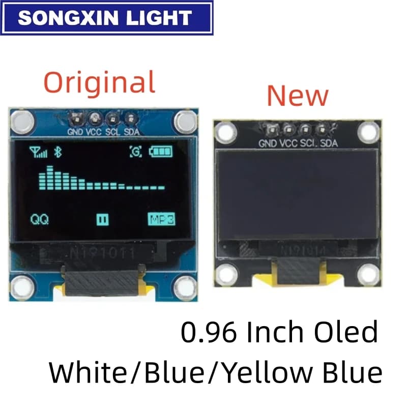 0.96 inch IIC Serial 4pin White/Blue/Yellow Blue/Yellow OLED Display Module 128X64 12864 LCD Screen Board for arduino oled