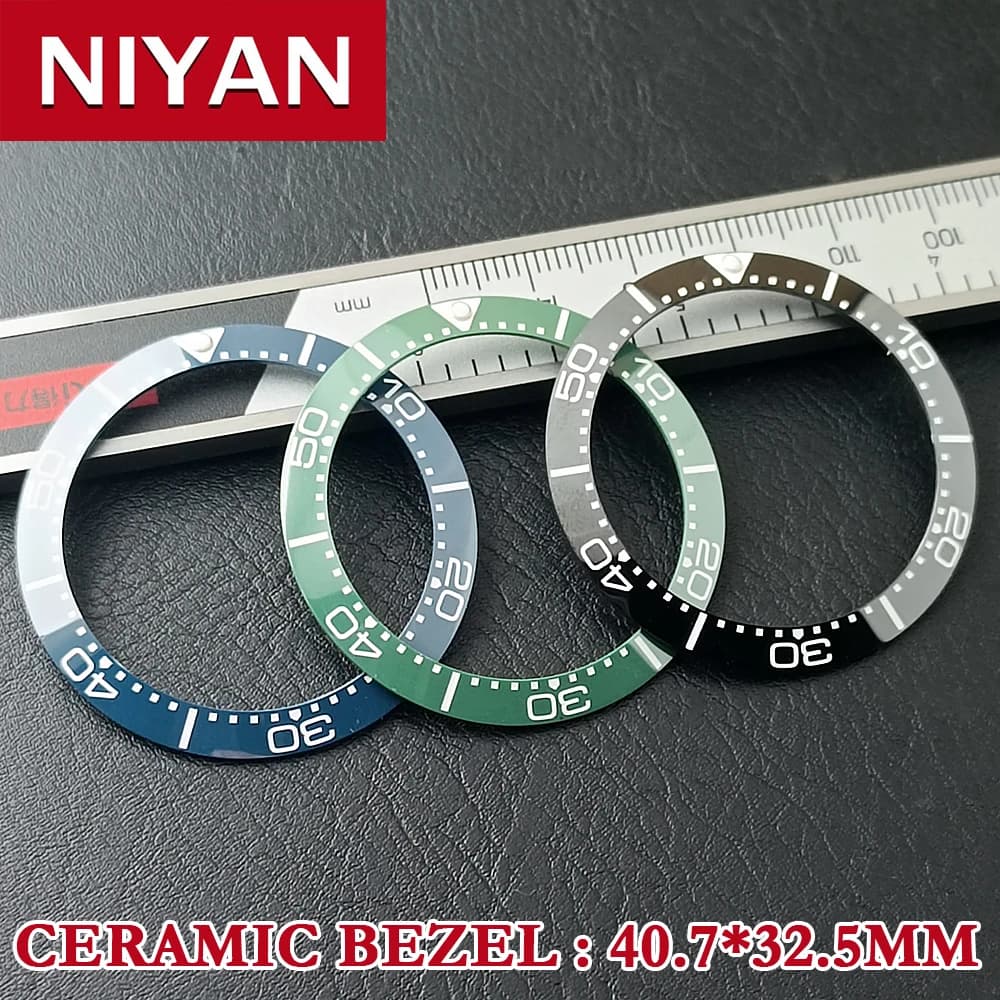 40.7*32.5mm substitute bezel sloping ceramic Watch Insert Ring celebrities Watch Accessories