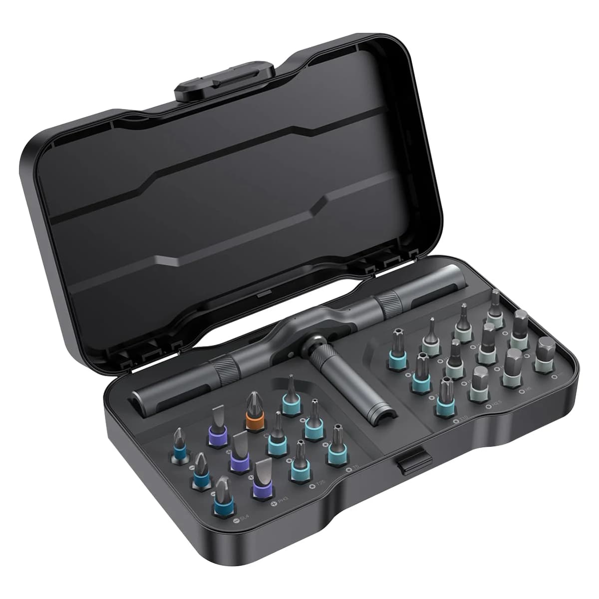 VMAN 24in1 Multifunction Ratchet Screwdriver Set Multi Magnetic Bits Mini Repair Tool Kit Household Tool For PC & Iphone Etc.