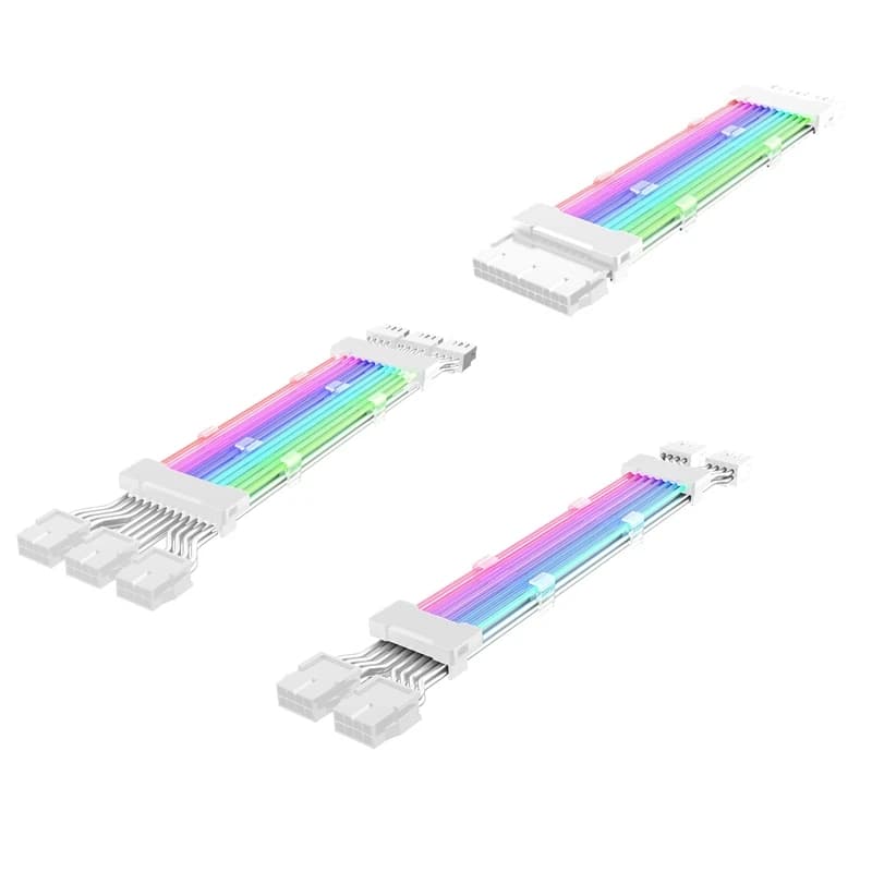 HOT-PC Case PSU Extension ARGB Cable ATX PCI-E GPU Neon Color Line ARGB Streamer Transfer Graphics Card Power Cable