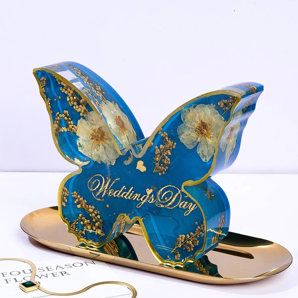 New Butterfly Epoxy Resin Mould Diy 3D Insect Craft Gift Ornament Silicone Mould Artificial Flower Butterfly Molds Home Decor