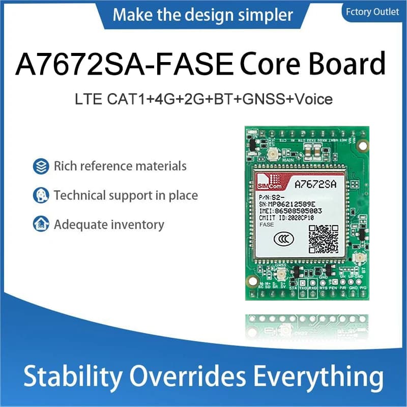 SIMCOM A7672SA core board A7672SA-FASE Development Board LTE CAT1+4G+2G