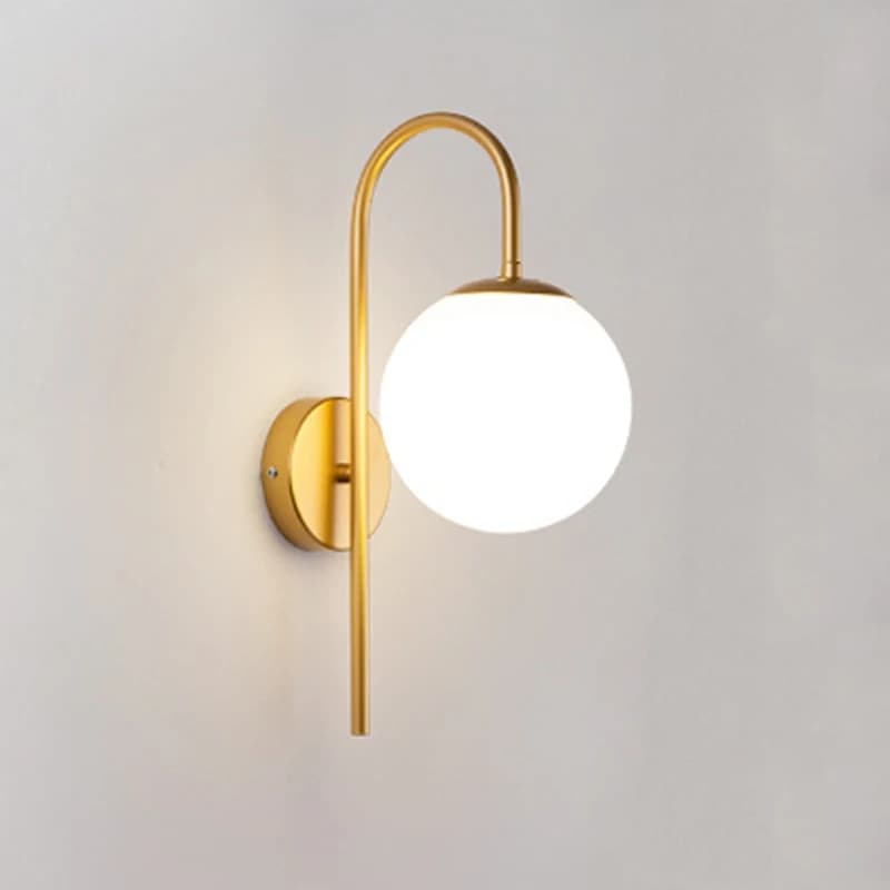 LED Luxury Wall Lamp Glass Ball Sconce Light Living Room Decoration Light Bedroom Bedside Hotel Bar Staircase Aisle Lighting