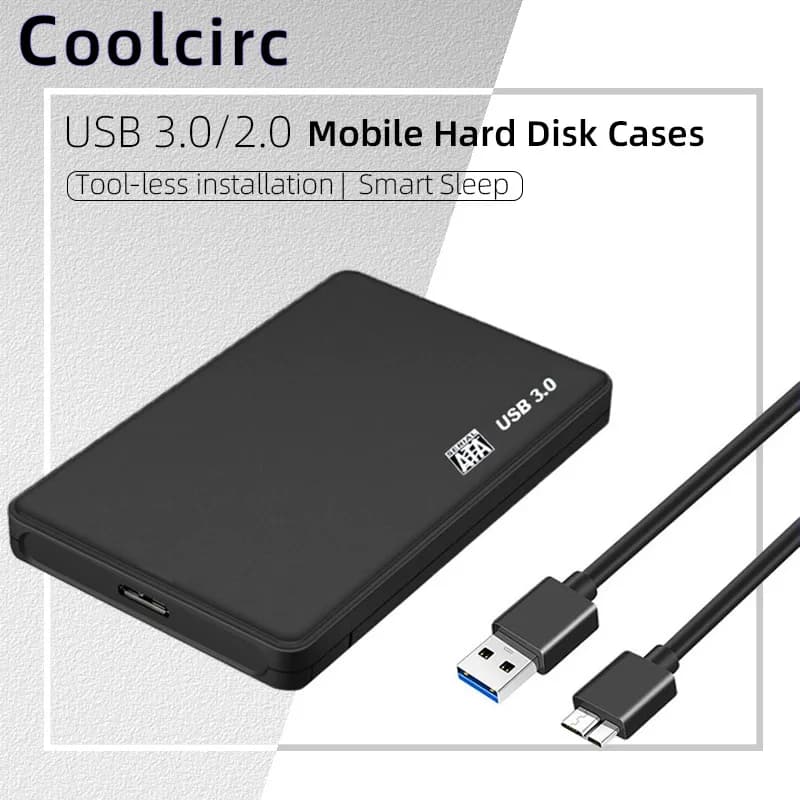 USB 3.0/2.0 To 2.5 Inch Hard Drive Case SATA HDD SSD Enclosure High-Speed External Hard Drive Disk Box for PC Laptop Smartphone