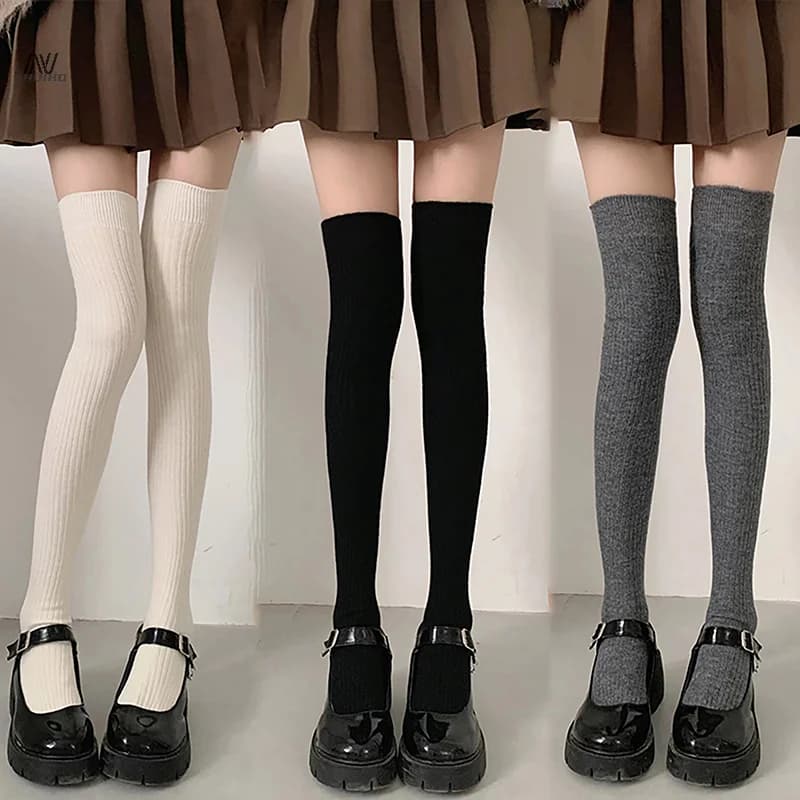 Long Socks Women Thigh High Socks Thickened Warm Knee High Socks Women Fall Winter