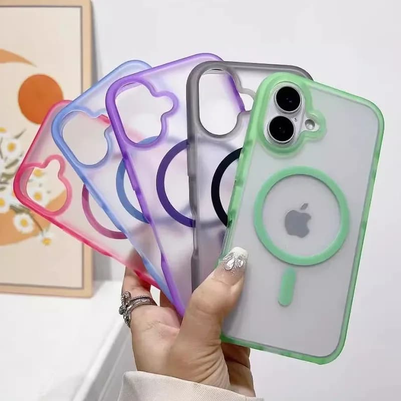 Simple Jelly Color Matte Phone Case for iPhone 16 15 14 13 12 Pro Max Wireless Charging Silicone Shockproof Back Cover Funda